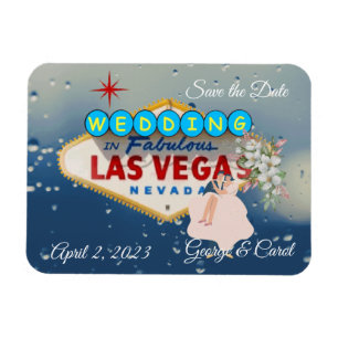 Las Vegas Wedding Flexible Photo Magnet Magneet