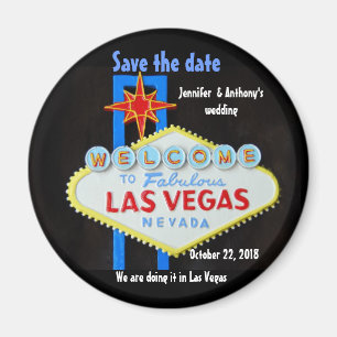 Las Vegas Wedding gepersonaliseerd sparen de Datum Magneet