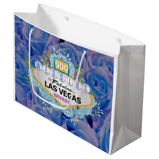 Las Vegas Wedding Gift Bag Groot Cadeauzakje (Voorkant Gekanteld)