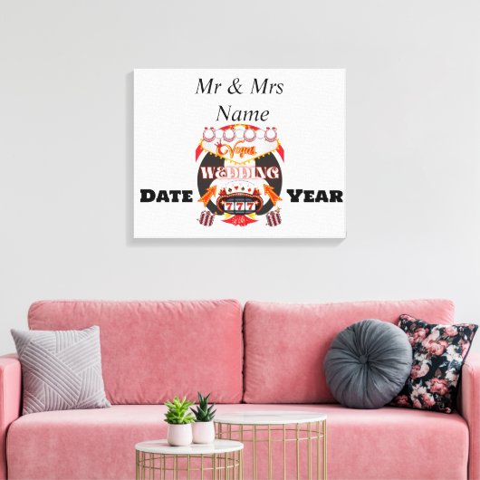 Las Vegas Wedding Gift Canvas Afdruk (Insitu (Woonkamer))