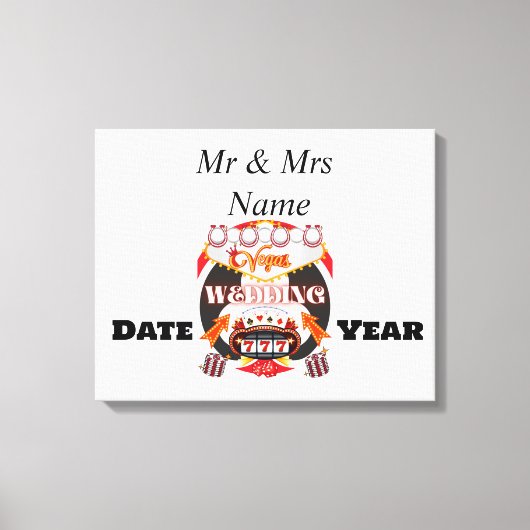 Las Vegas Wedding Gift Canvas Afdruk (Voorkant)