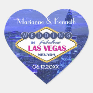 Las Vegas Wedding Hart Sticker