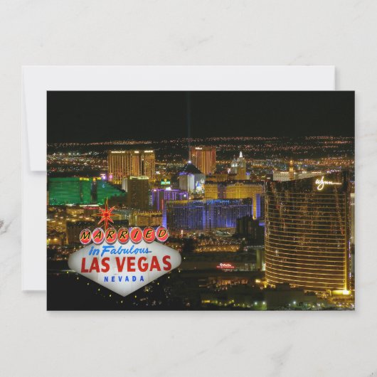 Las Vegas Wedding Invitation Kaart (Voorkant)
