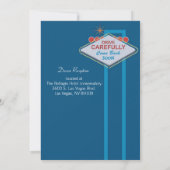 Las Vegas Wedding Invitation Kaart (Achterkant)