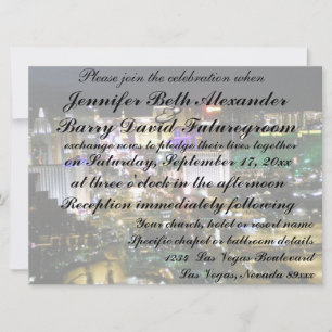 las vegas Wedding Invitation Kaart