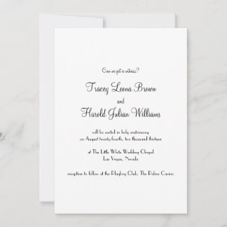 Las Vegas Wedding Invitation Kaart