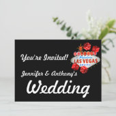 Las Vegas Wedding Invitation Kaart (Staand voorkant)