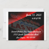 Las Vegas Wedding Invitation Kaart (Achterkant)
