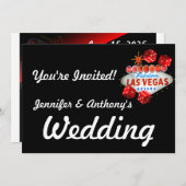 Las Vegas Wedding Invitation Kaart (Voorkant / Achterkant)