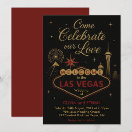 Las Vegas Wedding Invitation Kaart