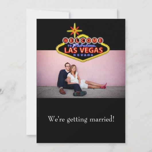 Las Vegas Wedding Invitation Kaart (Voorkant)