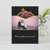 Las Vegas Wedding Invitation Kaart (Staand voorkant)