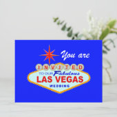 Las Vegas Wedding Invitation LITEBLUE Kaart (Staand voorkant)