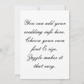 Las Vegas Wedding Invitation LITEBLUE Kaart (Achterkant)