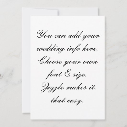 Las Vegas Wedding Invitation LITEBLUE Kaart (Achterkant)