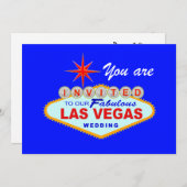 Las Vegas Wedding Invitation LITEBLUE Kaart (Voorkant / Achterkant)