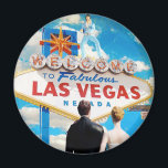 Las Vegas Wedding Invitation Magneet<br><div class="desc">Ben je getrouwd in Vegas? Zal Elvis erbij betrokken zijn? Dan is dit de uitnodiging voor jou!</div>