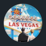Las Vegas Wedding Invitation Magneet<br><div class="desc">Ben je getrouwd in Vegas? Zal Elvis erbij betrokken zijn? Dan is dit de uitnodiging voor jou!</div>