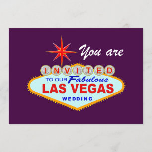 Las Vegas Wedding Invitation PAARS Kaart