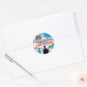 Las Vegas Wedding Invitation Ronde Sticker (Envelop)