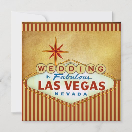 Las Vegas Wedding Invitation Sjabloon Kaart (Voorkant)