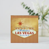 Las Vegas Wedding Invitation Sjabloon Kaart (Staand voorkant)