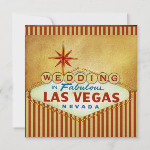 Las Vegas Wedding Invitation Sjabloon Kaart