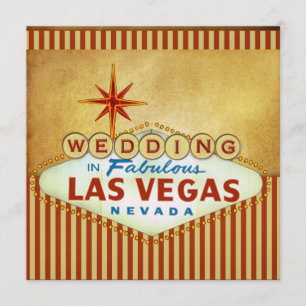 Las Vegas Wedding Invitation Sjabloon Kaart