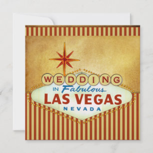 Las Vegas Wedding Invitation Sjabloon Kaart