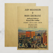 Las Vegas Wedding Invitation Vegas Invite Kaart (Voorkant / Achterkant)