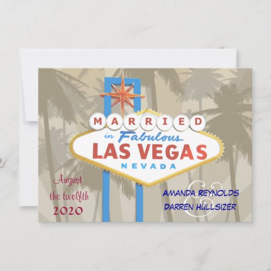 Las Vegas Wedding Invitations - formaat van 4,5 x Kaart (Voorkant)