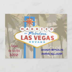 Las Vegas Wedding Invitations - formaat van 4,5 x Kaart