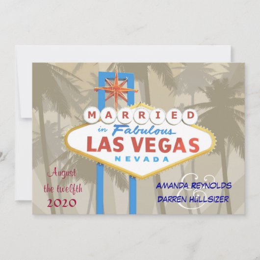 Las Vegas Wedding Invitations Kaart (Voorkant)