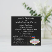 Las Vegas Wedding Invite Kaart (Staand voorkant)