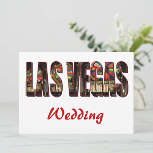 Las Vegas Wedding Invites Kaart (Staand voorkant)