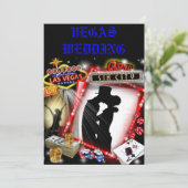 Las Vegas Wedding Invites Kaart (Staand voorkant)