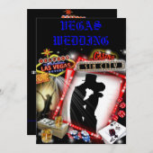 Las Vegas Wedding Invites Kaart (Voorkant / Achterkant)