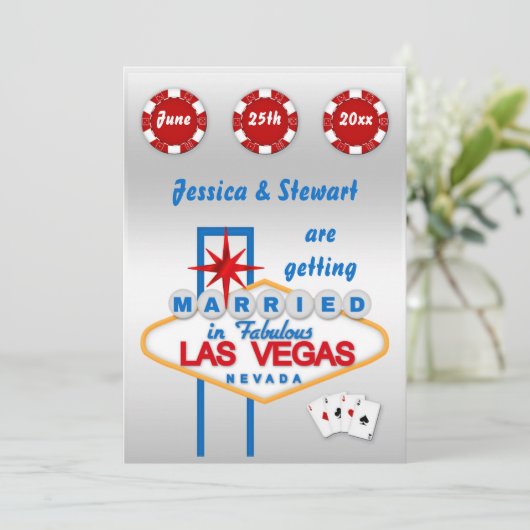 Las Vegas Wedding Kaart (Staand voorkant)