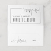 Las Vegas Wedding | Kaarten voor tabelnaam plaatse Plaatskaartje (Buitenkant ongevouwen)