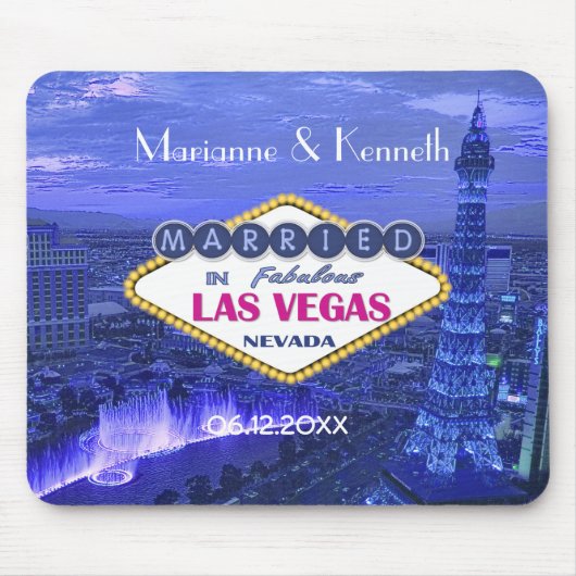 Las Vegas Wedding Keepsake Mousepad Muismat (Voorkant)