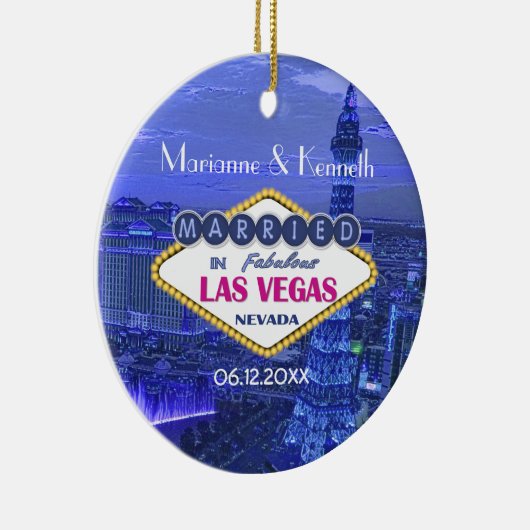 Las Vegas Wedding Keramisch Ornament (Rechts)