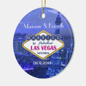 Las Vegas Wedding Keramisch Ornament (Links)