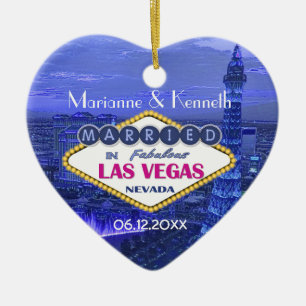 Las Vegas Wedding Keramisch Ornament