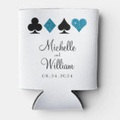 Las Vegas Wedding Koelbox Favor in Turquoise Blikjeskoeler (Voorkant)
