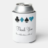 Las Vegas Wedding Koelbox Favor in Turquoise Blikjeskoeler (Blikje Achterkant)