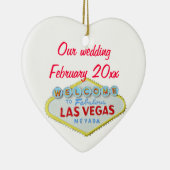 Las Vegas Wedding Memento Keramisch Ornament (Rechts)