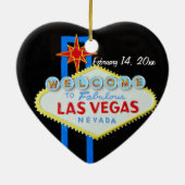 Las Vegas Wedding Memento Keramisch Ornament (Achterkant)