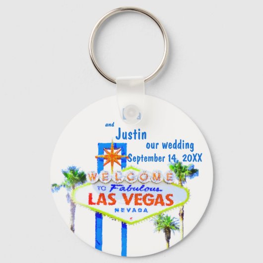 Las Vegas Wedding Memento Sleutelhanger (Voorkant)