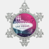Las Vegas Wedding Monogram Keepomwille Tin Sneeuwvlok Ornament (Voorkant)
