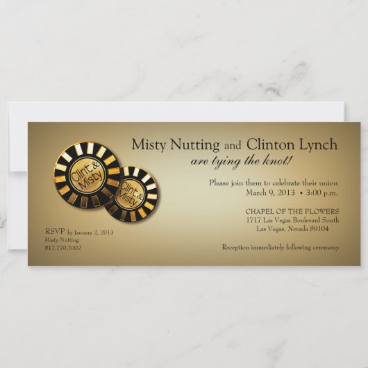 Las Vegas Wedding (neem contact met me op om 4u te Kaart (Achterkant)